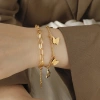The popular titanium steel butterfly double-layer bracelet in Europe and America is elegant, hip-hop and fashionable for women. It doesn't fade and is a new versatile accessory with a unique personality Specification image